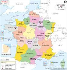 Mapa físico da frança, com rios, montanhas e grandes cidades. Franca Mapa Mapa Da Franca