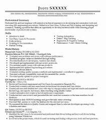 Manual Qa Tester Resume Example Technical Resumes Livecareer
