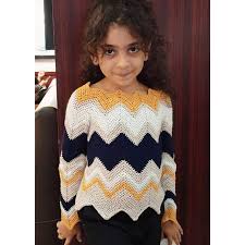 Ravelry Chevron Zigzag Sweater Kids Pattern By Marina Louli