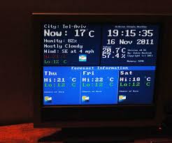 Google Weather On Graphical Display With Arduino Arduino Graphical Display Google Weather