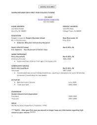 College Student Resume Best Template Collection First Job Resume Job Resume Samples Student Resume