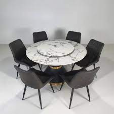 Metal dining table and chairs ukc upcoming squirrel. Marble Dining Table 130cm X 130cm Round With Dc3 Chairs Vidi Furniture Malaysia Online Shop