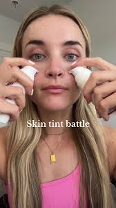 which side?! Do we think this is a pretty good comparison?! We love  affordable options hehehe what else do I need to test out?! #skintint  #skintints #tintedspf #tintedmoisturizer #tintedserum