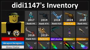 *cheapest* mm2 roblox corrupt set godlys *fast delivery* new new new. How To Get A Pro Murder Mystery 2 Inventory Youtube