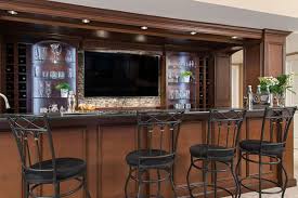 Making your basement bar shine. Custom Bar For Finished Basement In St Charles Liston Design Build