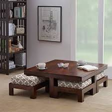 Kivaha 4 Seater Coffee Table Set Urban Ladder In 2020 Center Table Living Room Centre Table Living Room Living Room Table