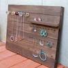 Unpainted wooden bracelet earrings jewelry display holder stand art crafts. 1