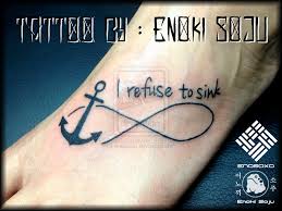 i refused to sink  anchor tattoo