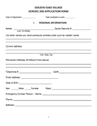 generic job application fill online printable fillable blank pdffiller