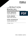 Operation Manual: HVS-3800HS HVS-3800S HVS-16/24OUA | PDF ...