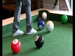 Snookball A Combination Of Billiards And Soccer That Replaces Cues With Feet Billiards Outdoor Pool Table Snooker