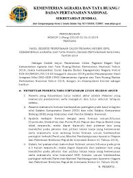 Check spelling or type a new query. Pengumuman Lulus Seleksi Penerimaan Cpns Atrbpn 2018 Publish Pdf Pdf