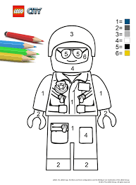 Color By Number Found On The City Lego Com Site Lego Coloring Pages Lego Coloring Coloring Pages For Kids