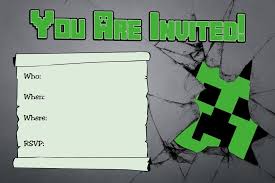 I humbly invite you to my . Free Minecraft Creeper Inspired Birthday Invitation Printable Minecraft Party Invitations Minecraft Birthday Invitations Printable Birthday Invitations