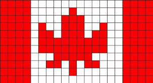 Canada Flag Perler Bead Pattern Bead Sprites Misc Fuse Bead Patterns Bijoux Perles Hama Drapeau Perles Hama
