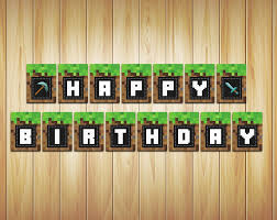 minecraft birthday banner printable free off 79 www gmcanantnag net
