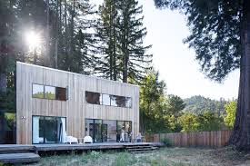 Welcome to the redwood tree house. Imposing Old Redwoods Surround This Modern Vacation Home In California