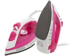 Ferro De Passar A Vapor E A Seco Black Decker Aj2200 Branco E Rosa Com As Melhores Condicoes Voce Encontra No Ferro De Passar Ferro Ferro De Passar Roupas