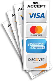 Maybe you would like to learn more about one of these? Amazon Com Credit Card Sticker Signs Stickers For Windows 4 Pack 3 X 8 Inch We Accept Visa Mastercard Amex Discover Premium Front Adhesive Vinyl To Apply Inside The Window