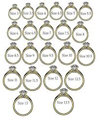 12 complete ring size chart real size