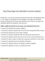Job objective to obtain a beverage cart attendant position that fully utilizes my experience and abilities. Top 8 Beverage Cart Attendant Resume Samples