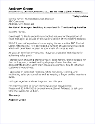 Retail Manager Cover Letter Sample
