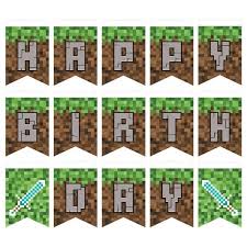Minecraft is a sandbox building game created and designed by swedish game designer markus notch persson, and later fully developed and published by mojang. Digital File No Physical Product Will Be Sent Once Your Order Is Placed Minecraft Party Decorations Minecraft Happy Birthday Banner Minecraft Happy Birthday