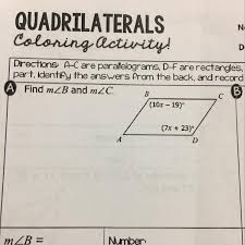 Font color background color border color. Quadrilaterals Find M Brainly Com