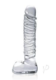 Buy Icicles No 63 Textured Glass Dildo With Balls Clear 8.5 Inch | Jack and  Jill Adult