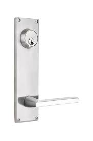 Emtek S811 5 1 2 Center To Center Rectangular Sideplate Single Cylinder Entry S Stainless Steel Entry Set Keyed Entry Single Cylinder Emtek Rectangular