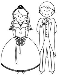 Free download printable wedding colouring sheets for kids. Groom And Bride Coloring Pages Learny Kids
