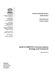 Audit Of Unesco S Communications Strategy And Framework Unesco Digital Library