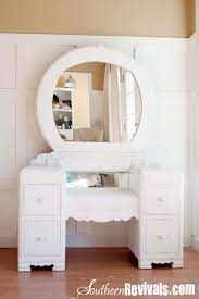 A standard bathroom vanity is usually 34″ high, including the installed countertop. A 1940s Vanity Dresser Mirror Revival Southern Revivals