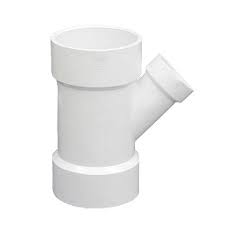 The fitting called a sanitary tee looks like it could do the job, but it doesn't. 3 X 3 X 2 Dwv Pvc Reducing Wye P601 338