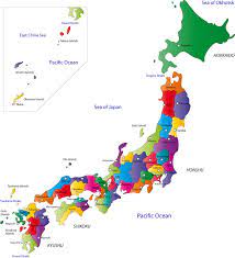 Simple flat vector map with labels. Japanese Prefectures And Capital Cities Map Prefectures Of Japan Japan Map Japanese Prefectures Japan Prefectures