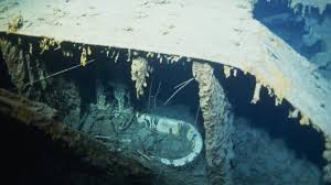 Titanic's departure from southampton on april 10 was not without some oddities. Titanic Sub Dive Reveals Parts Are Being Lost To Sea Bbc News