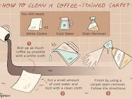 Use your homemade cleaning solution to dampen the stained area of the carpet. How To Remove Coffee Stains From Carpet