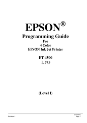 Not yet an epson partner? Epson L575 Manuals Manualslib