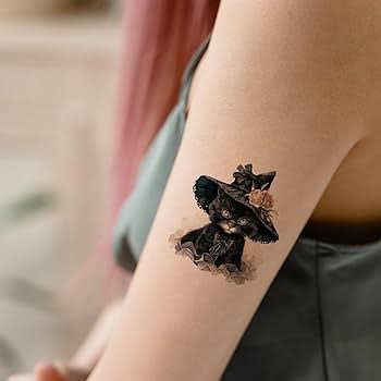 8 Sheets Halloween Temporary Tattoos for Kids, Cat with Witch Hat Tattoo Stickers for Halloween Party Decorations Supplies Favors Goodie Bag Fillers Makeup : Buy Online at Best Price in KSA -