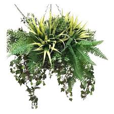 Your hanging floral basket or decoration will be shown at it's best by the scroll work design and rounded top finial. Botanical Greenery Hanging Basket Artificial Plants And Trees Big Plant Shop