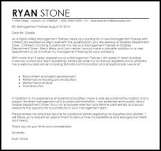 Management Trainee Cover Letter Sample Cover Letter Templates Examples
