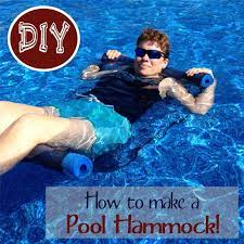 It can hold a refreshing cocktail, serve your snacks on a platter, and offer some shade. How To Make Your Own Diy Pool Hammock Day To Day Adventures Diy Pool Pool Pool Noodles