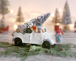 Vintage Truck And Christmas Tree Metal Truck And Christmas Etsy Christmas Christmas Decorations Farmhouse Christmas Decor