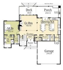 Plan 18830ck Modern House Plan With Two Story Great Room House Plans Modern House Plans House Plan With Loft