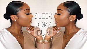 Yes even short relaxed hair! Sleek Low Bun Tutorial Relaxed Hair Tamara Renaye Youtube Relaxed Hair Short Relaxed Hairstyles Relaxed Hair Care