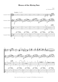 Each piece is also broken down by parts (1st guitar and 2nd guitar parts) by level of difficulty. House Of The Rising Sun Sheet Music For Guitar Duet 8notes Com