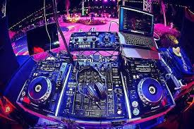 All Set For A Nighttime Pool Party Josereynaldo A Dj Setup Dj Systems Dj Equipment