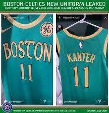 Flex your boston celtics fandom by sporting the newest team gear from cbssports.com. Leak Boston Celtics New City Uniform For 2020 Sportslogos Net News