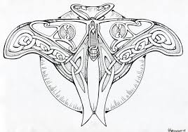 A moth tattoo could also symbolize someone carrying on the bloodline of a loved one. Commission Celtic Moth Tattoo Design Weasyl