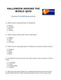 The correct answer is hungary. Halloween Around The World Quiz Trivia Champ